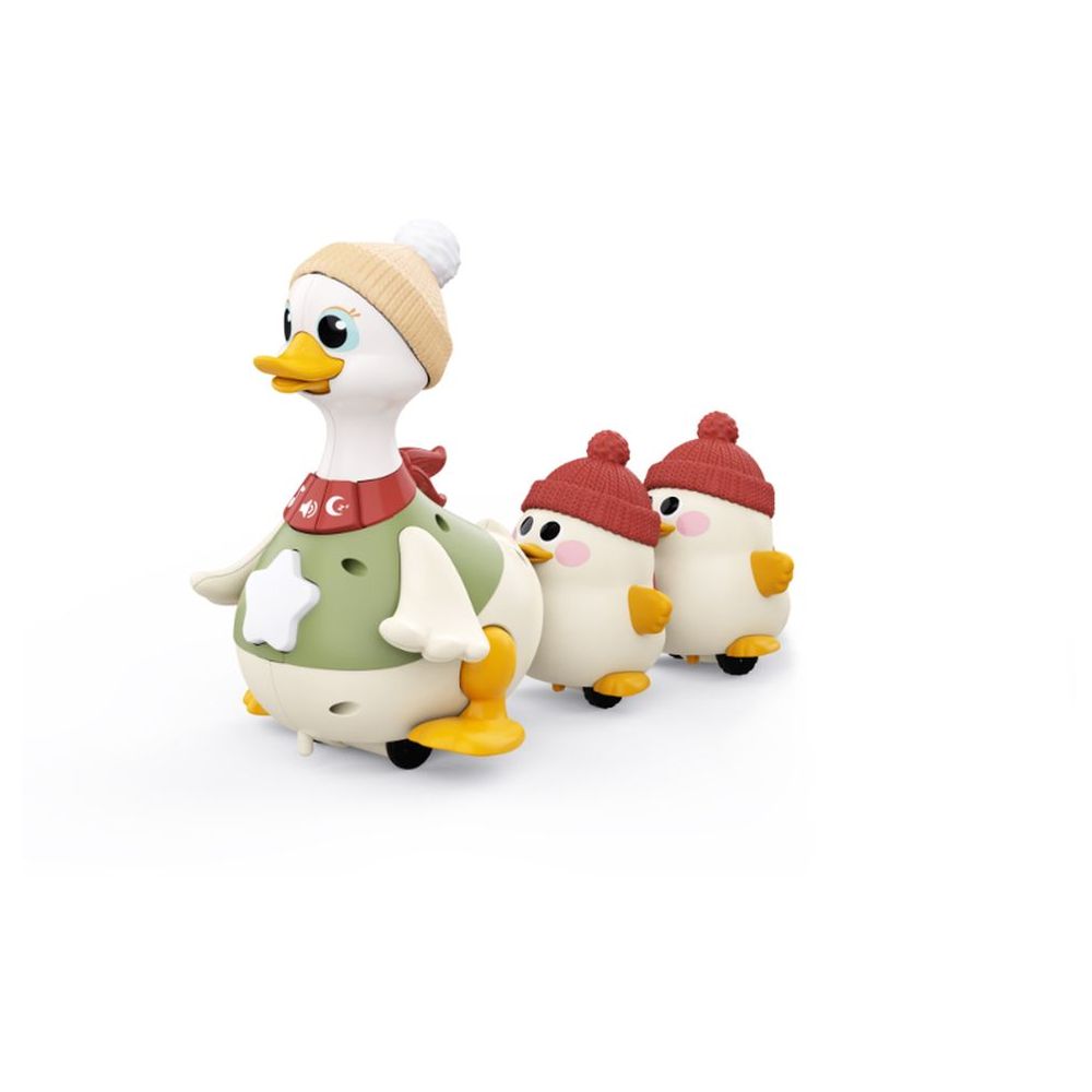 Hola Waddling Duck Family Interactive Tummy Time Toy