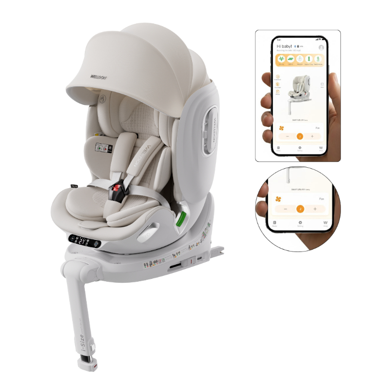 WELLDON - Smart Turn Air 360 Degree Rotating Car Seat - Ivory