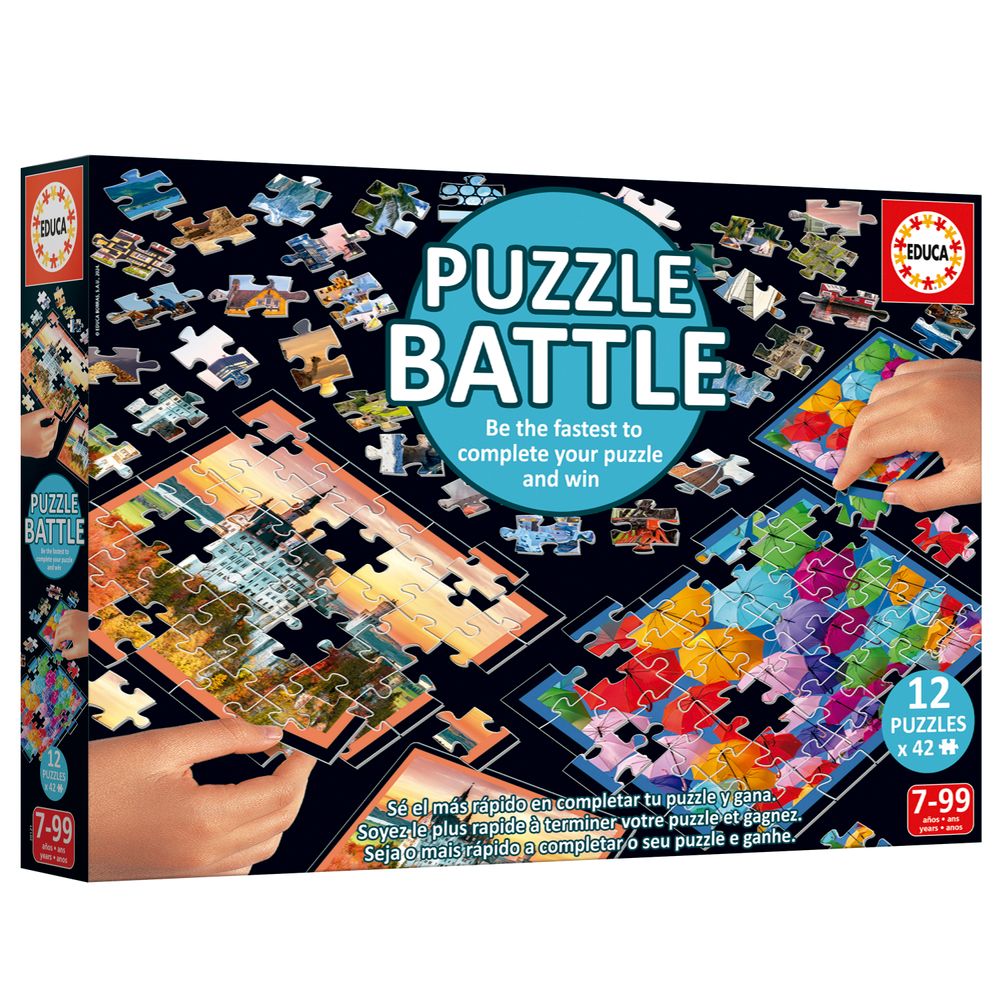 Educa - Jigsaw Puzzle Battle Set - Travel - 504 Pcs