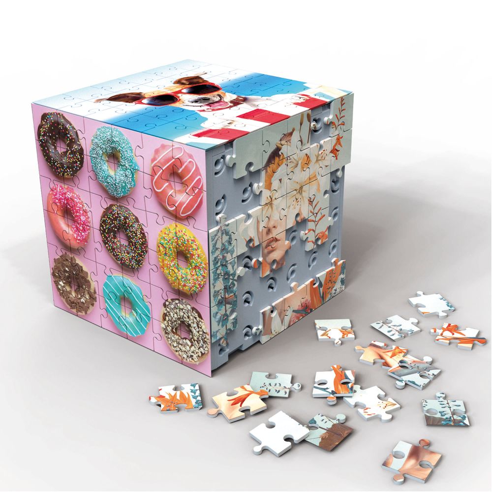 Educa - 6-In-1 3D Puzzle Cube Set - Aesthetic - 216 Pcs