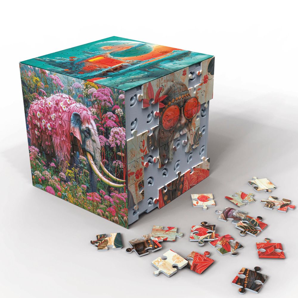 Educa - 6-In-1 3D Puzzle Cube Set - Wonder - 216 Pcs