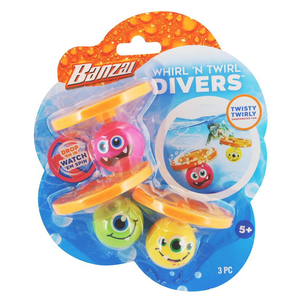Banzai - Whirl N Twirl Divers - Pack Of 1 - 3 Pcs
