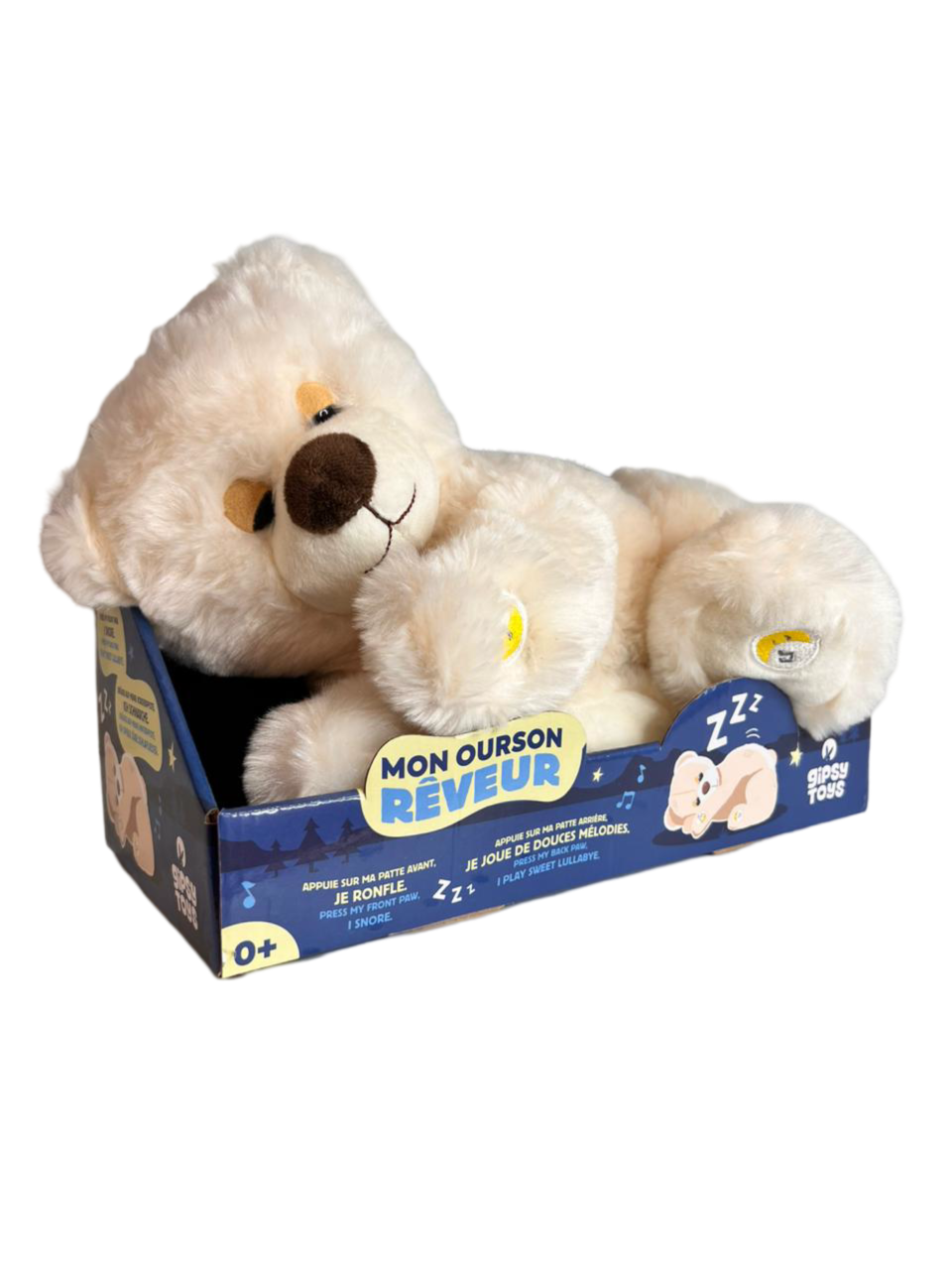 Gipsy - My Dreamy Teddy Bear With Sound - White - 30 cm