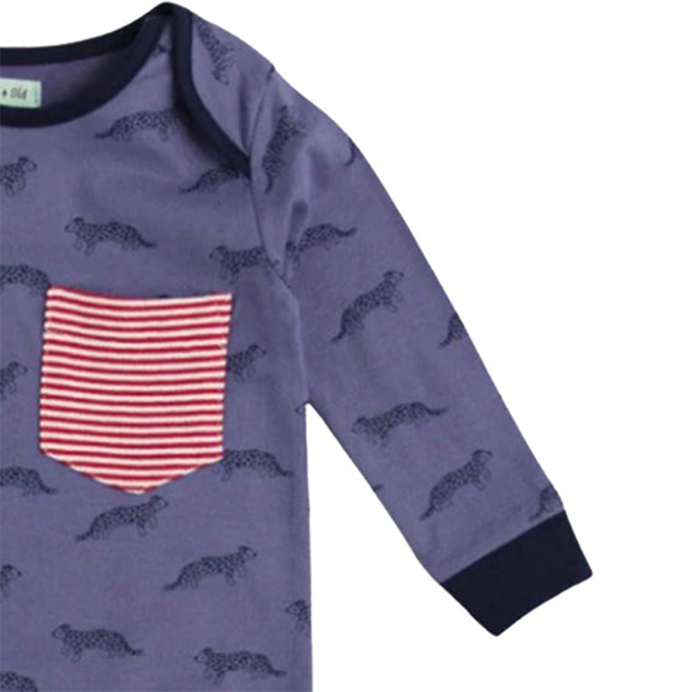 Lilly & Sid - Baby Boy's Leopard Printed Romper - Purple