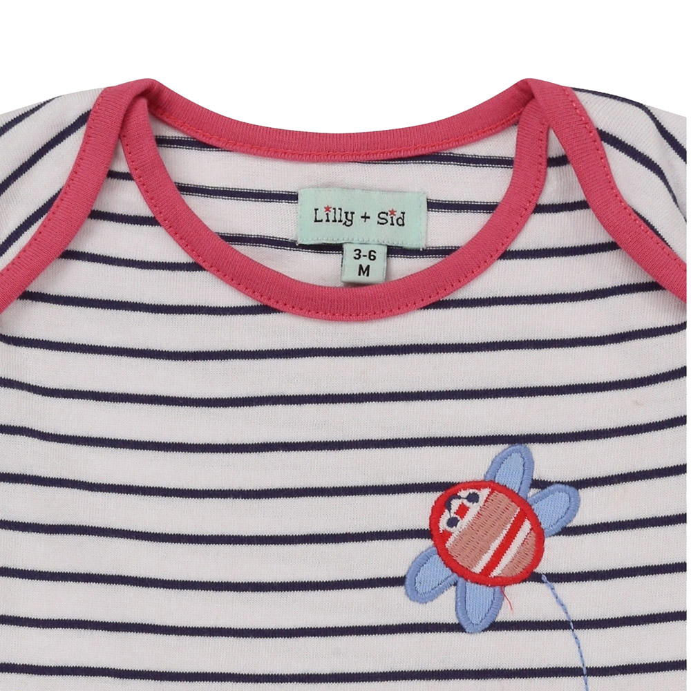 Lilly & Sid - Baby's Stripe Printed Romper