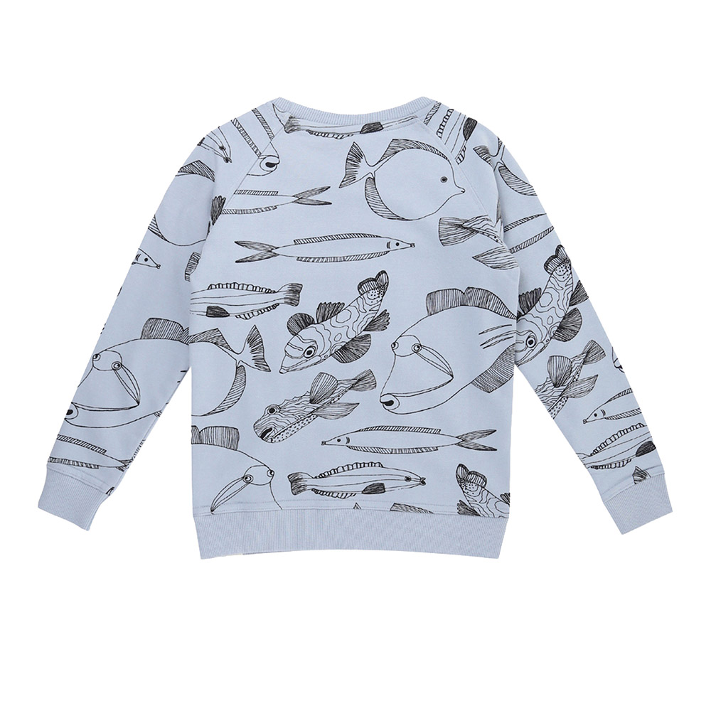 Turtledove London - Boy's Fish Printed Sweatshirt - Blue