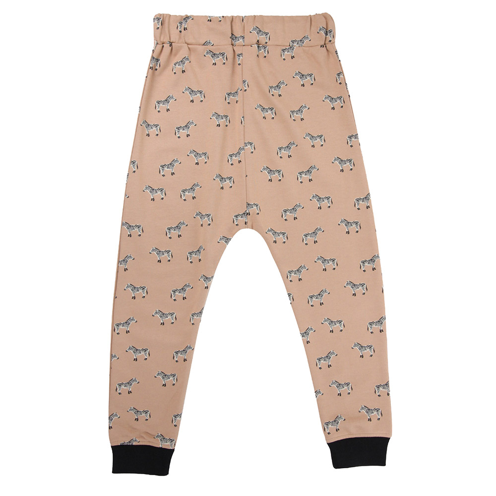 Turtledove London - Kids Zebra Printed Joggers - Beige