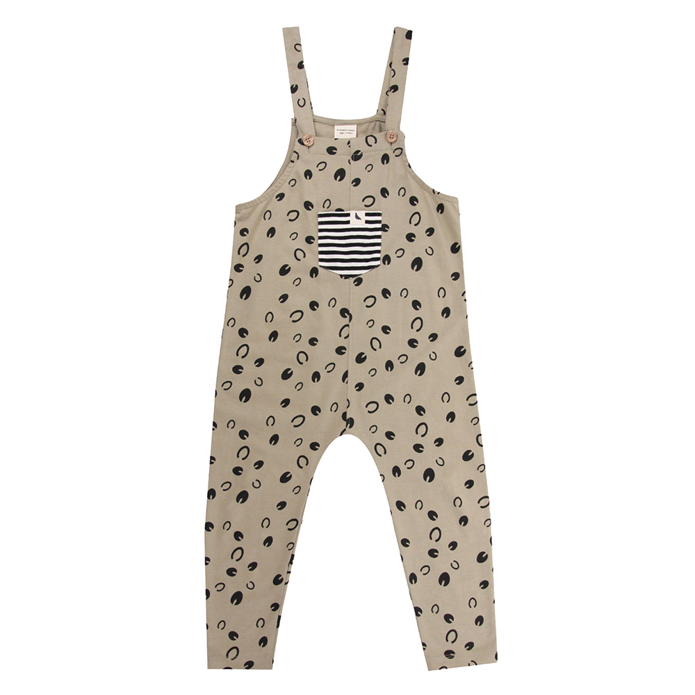 Turtledove London - Kids Confetti Printed Dungarees - Black