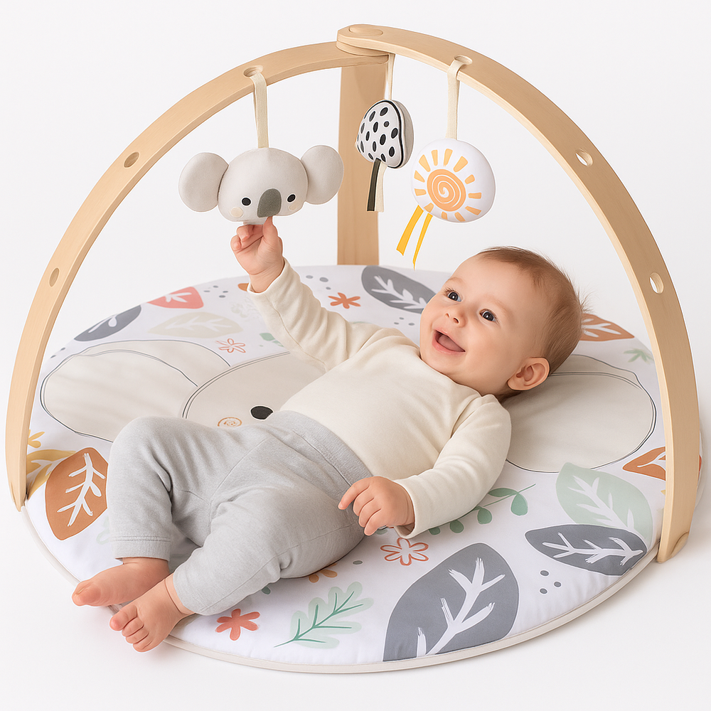 Konig Kids - Baby Wooden Play Gym Mat - Koala