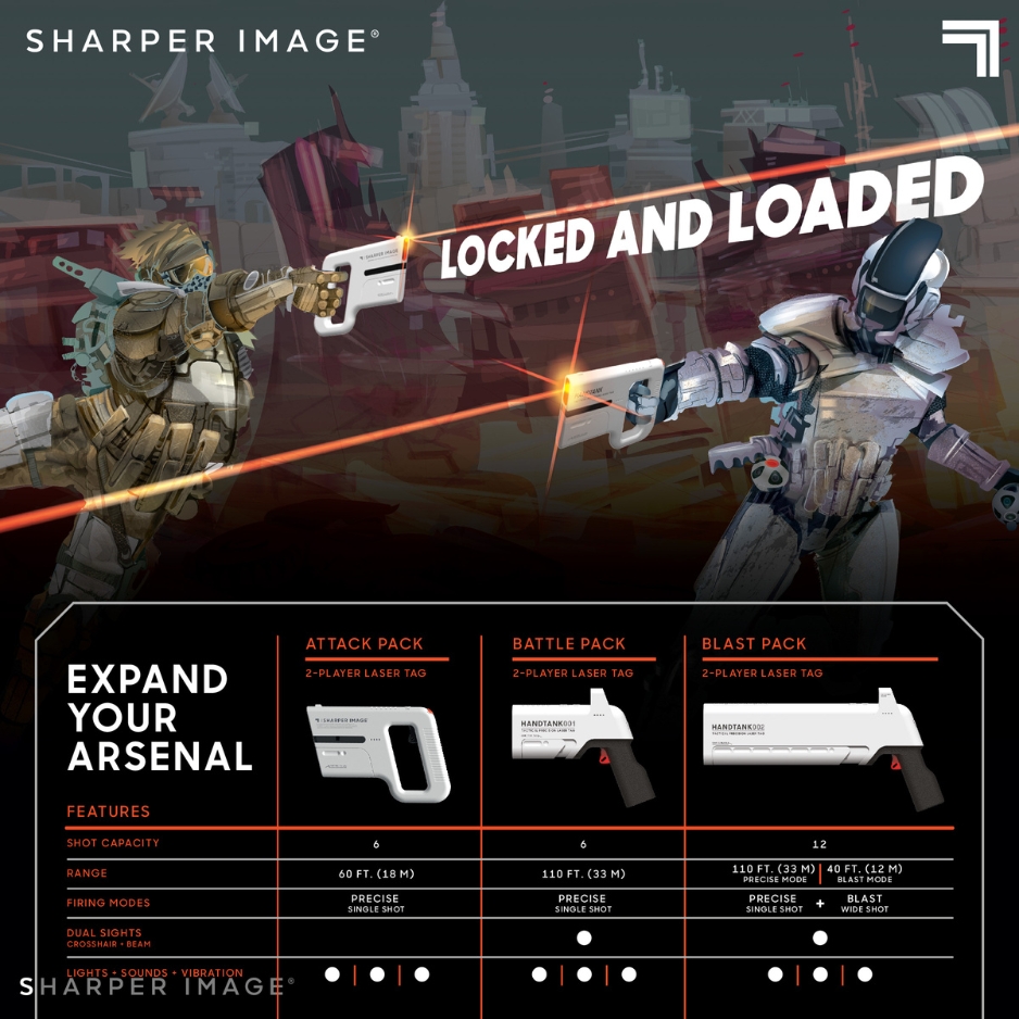 Sharper Image - Laser Tag Attack - Pack of 2