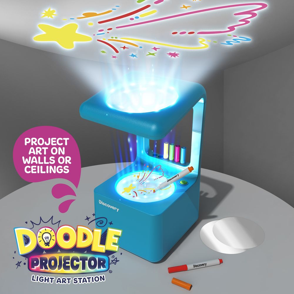 Discovery - Kids Wall And Ceiling Doodle Sketch Projector Station - Blue