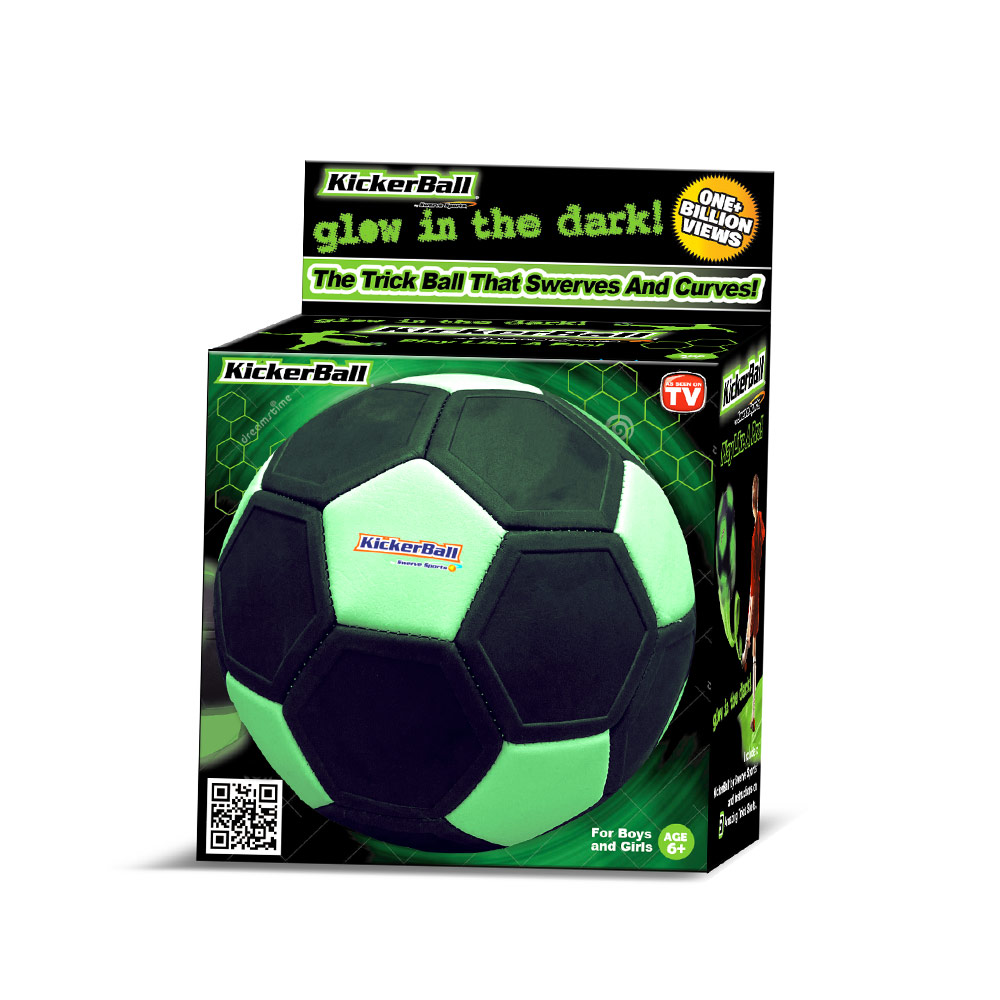 Kickerball - Curve And Swerve Football Toy - Glow In The Dark