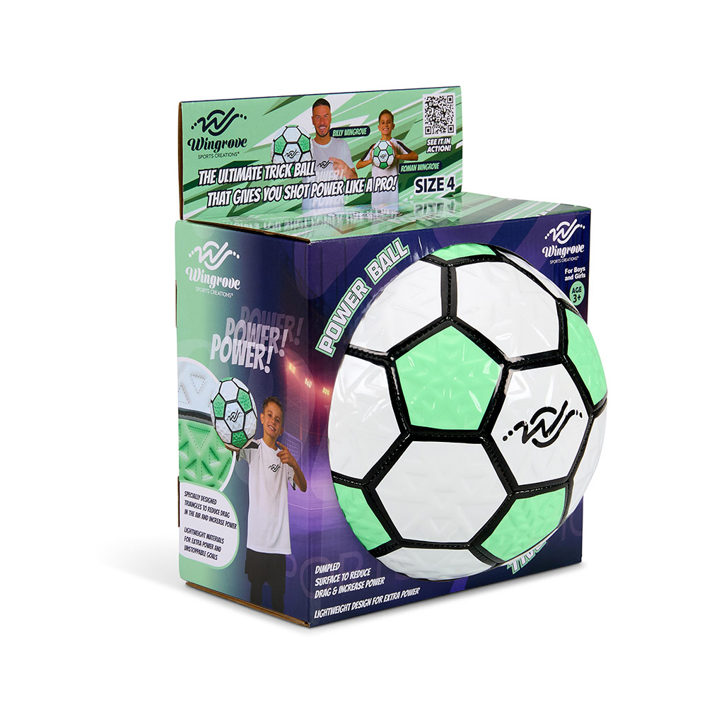 Wingrove - Sports Creations Power Ball Football - Size 4 - Green