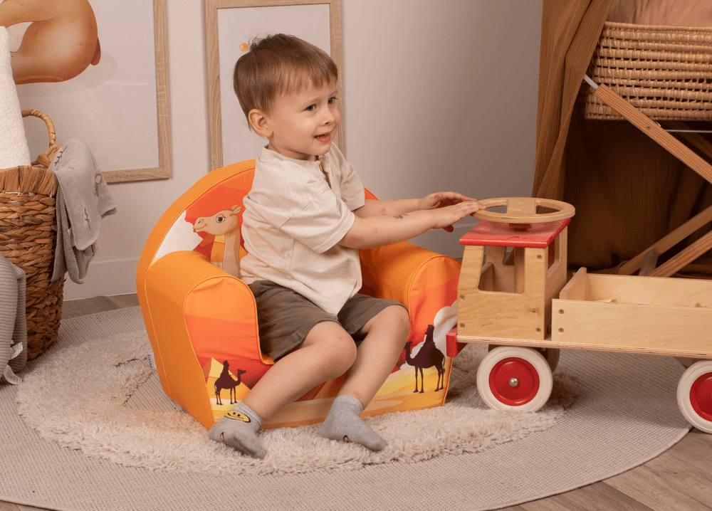 Delsit - Kids Arm Chair - Camel