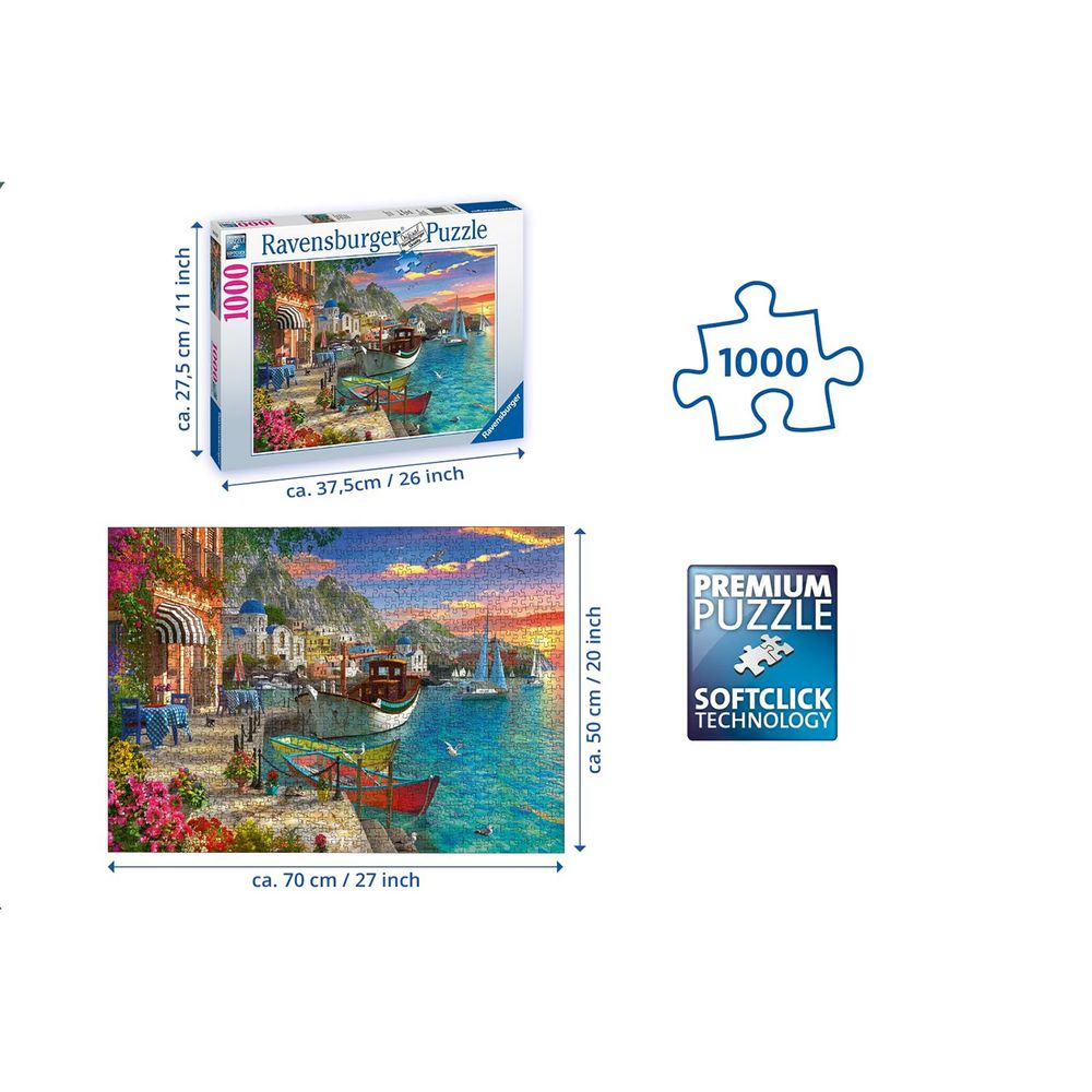 Ravensburger Grandiose Greece Jigsaw Puzzle - 1000 Pcs