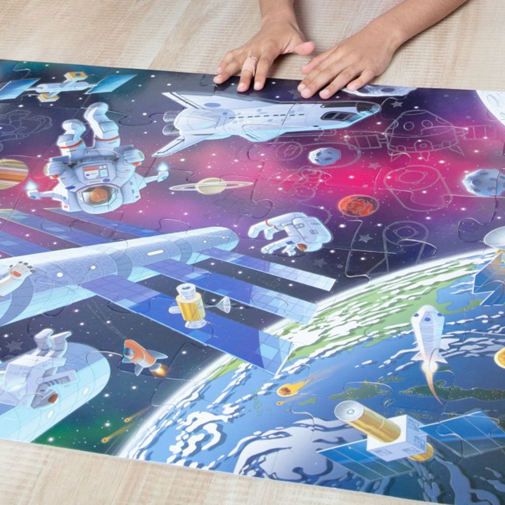 Melissa & Doug Glow-In-The-Dark Floor Puzzle - Outer Space - 48 Pcs