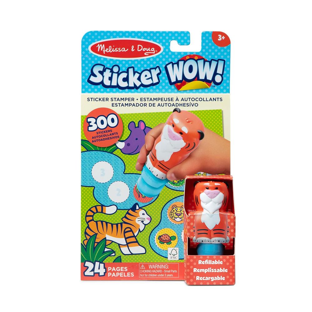 Melissa & Doug Sticker Wow! Stamper & Activity Pad Set - Tiger