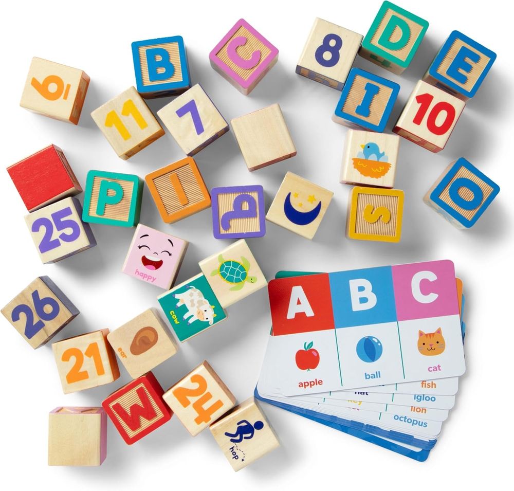 Melissa & Doug Ms. Rachel Blocks With Activity Cards