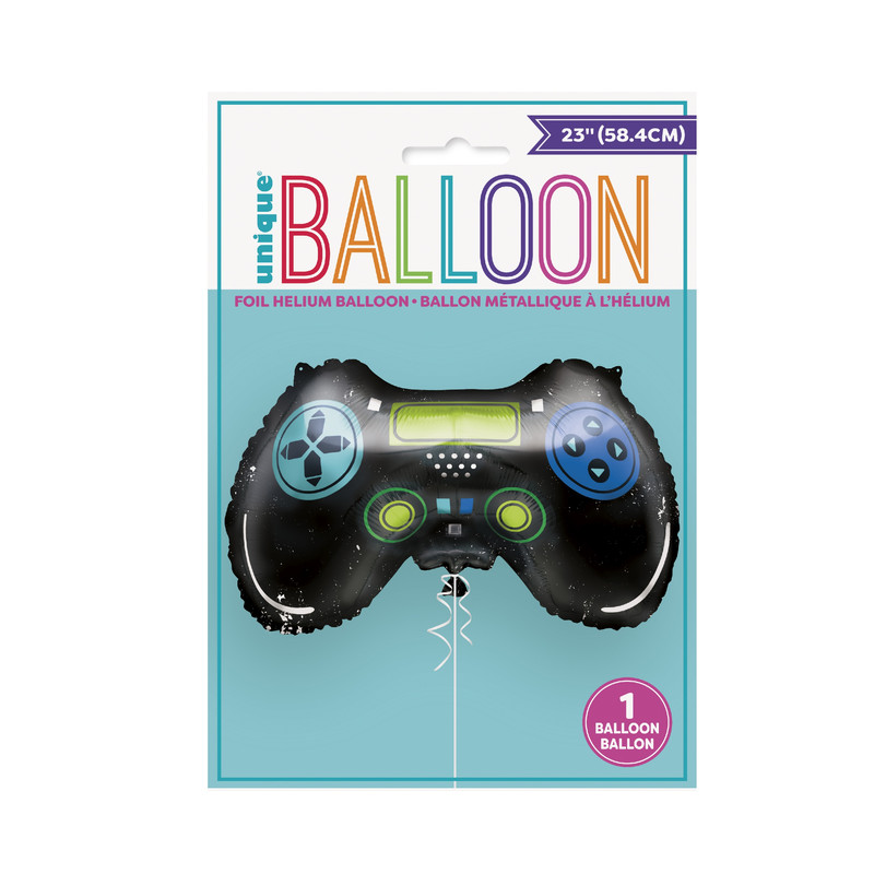 Unique - Giant Game Controller Foil Balloon - Multicolor - 58.4 cm