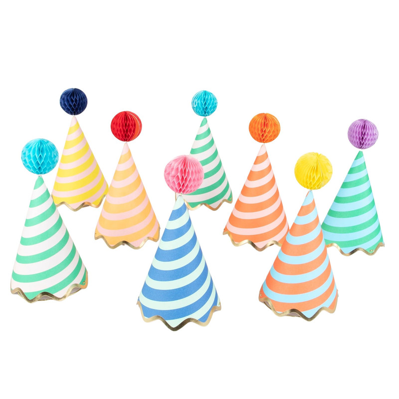 Meri Meri - Stripe Party Hats - 8 Pcs