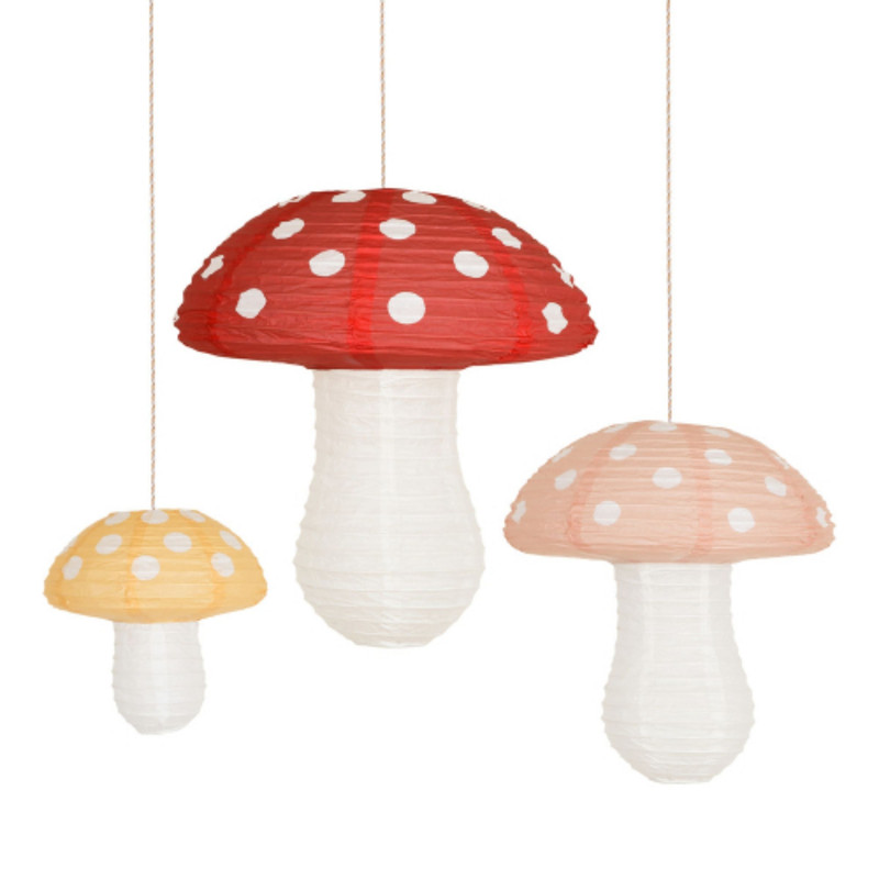 Meri Meri - Mushroom Lanterns - 3 Pcs