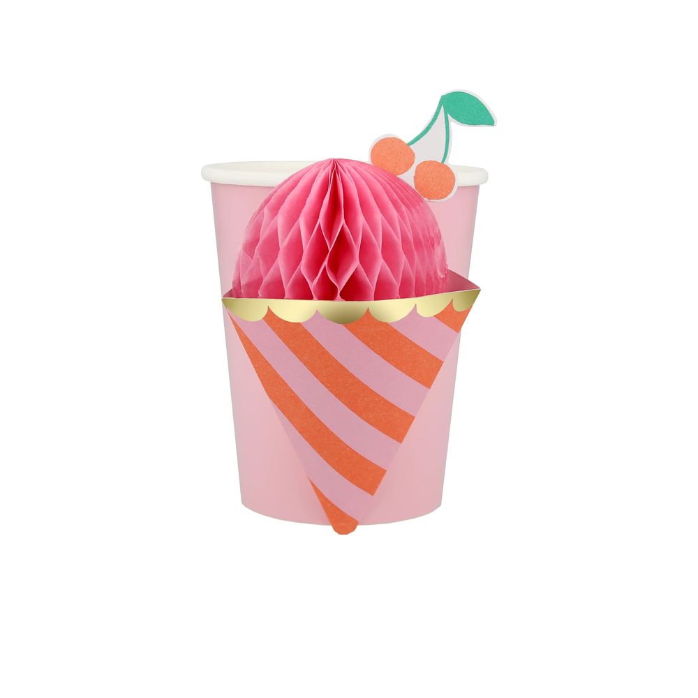 Meri Meri - Ice Cream Cups - Multicolor - 8 Pcs - 266 ml