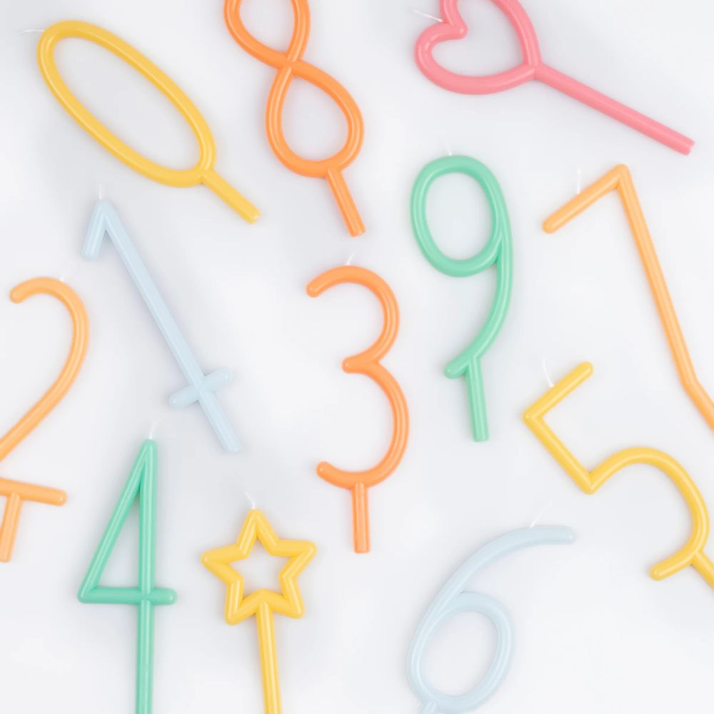 Meri Meri - Slim Number 1 Birthday Candle - Blue