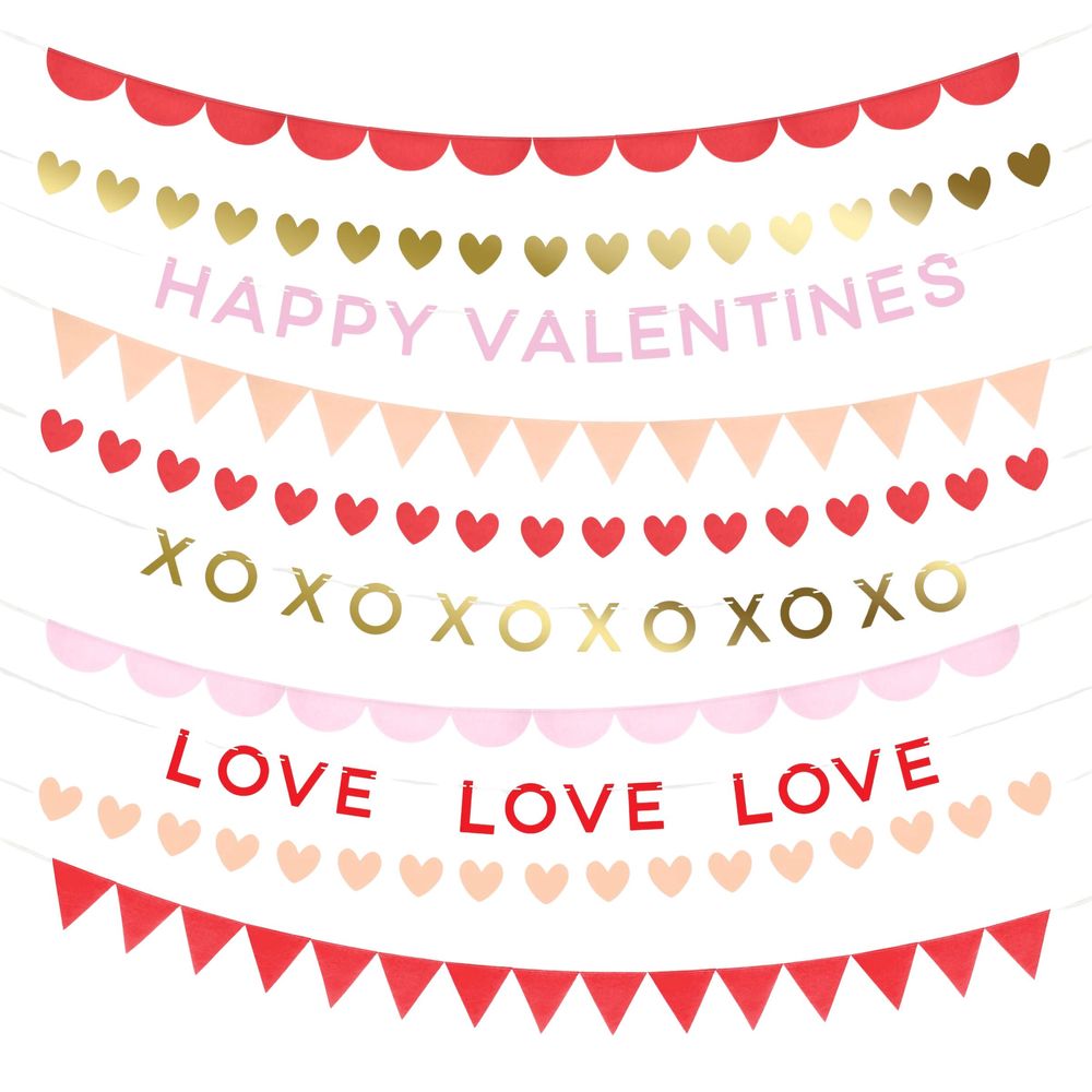 Meri Meri - Valentine's Garland Set - Multicolor - 10 Pcs