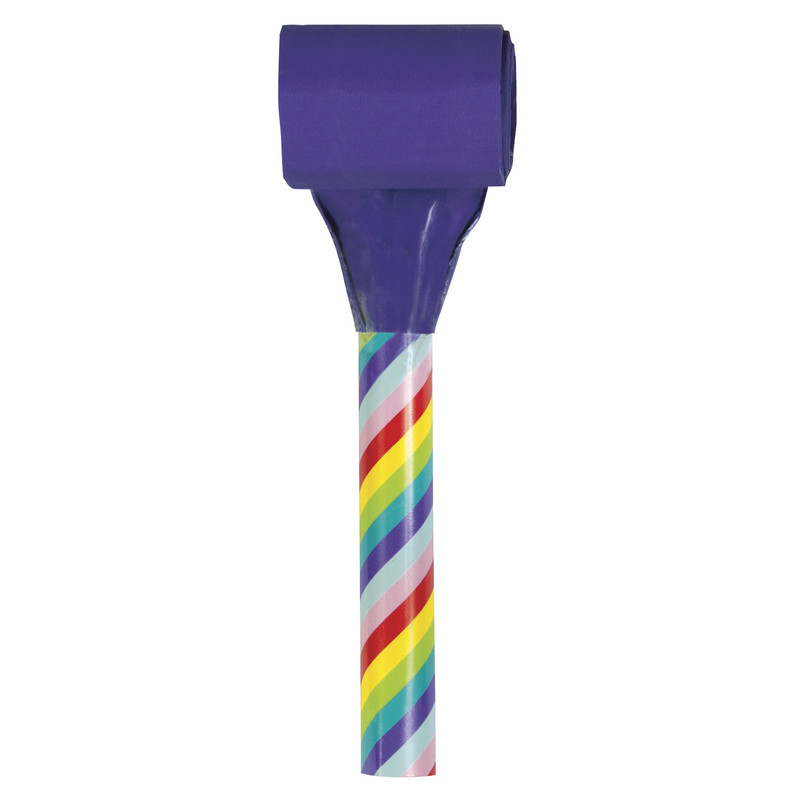 Unique - Stripe Candy Cane Party Blowouts - Multicolor - 8 Pcs