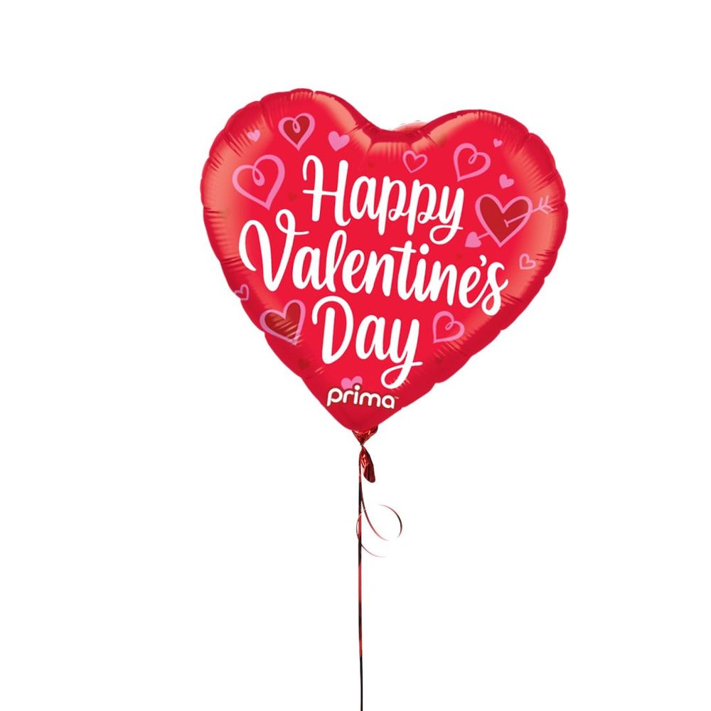 Party Camel - Happy Valentine's Day Whimsy Hearts Foil Balloon - Red