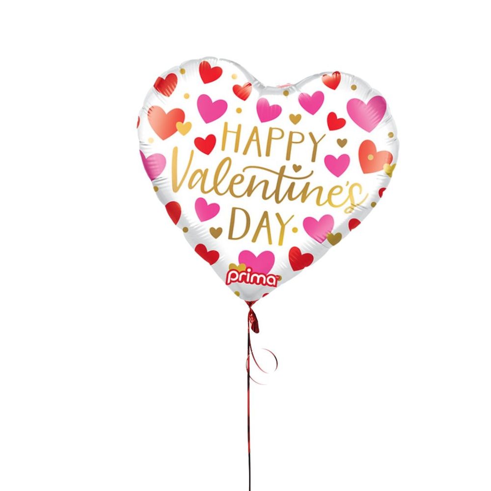 Party Camel - Happy Valentine's Day Heart Shaped Foil Balloon - Multicolor