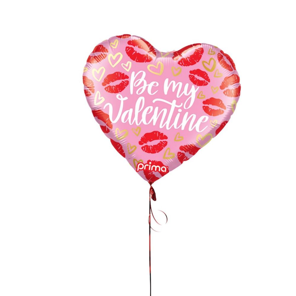 Party Camel - Be My Valentine Heart Shaped Foil Balloon - Pink