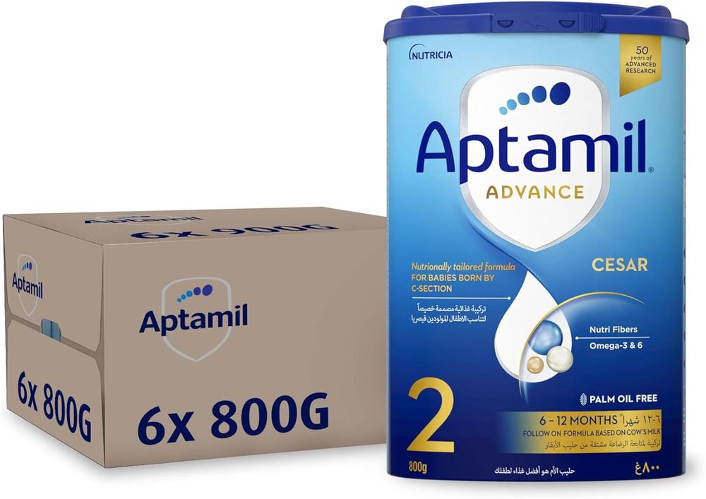 Aptamil - Advance Cesar 2 Infant Formula Milk - 800g - Pack Of 6