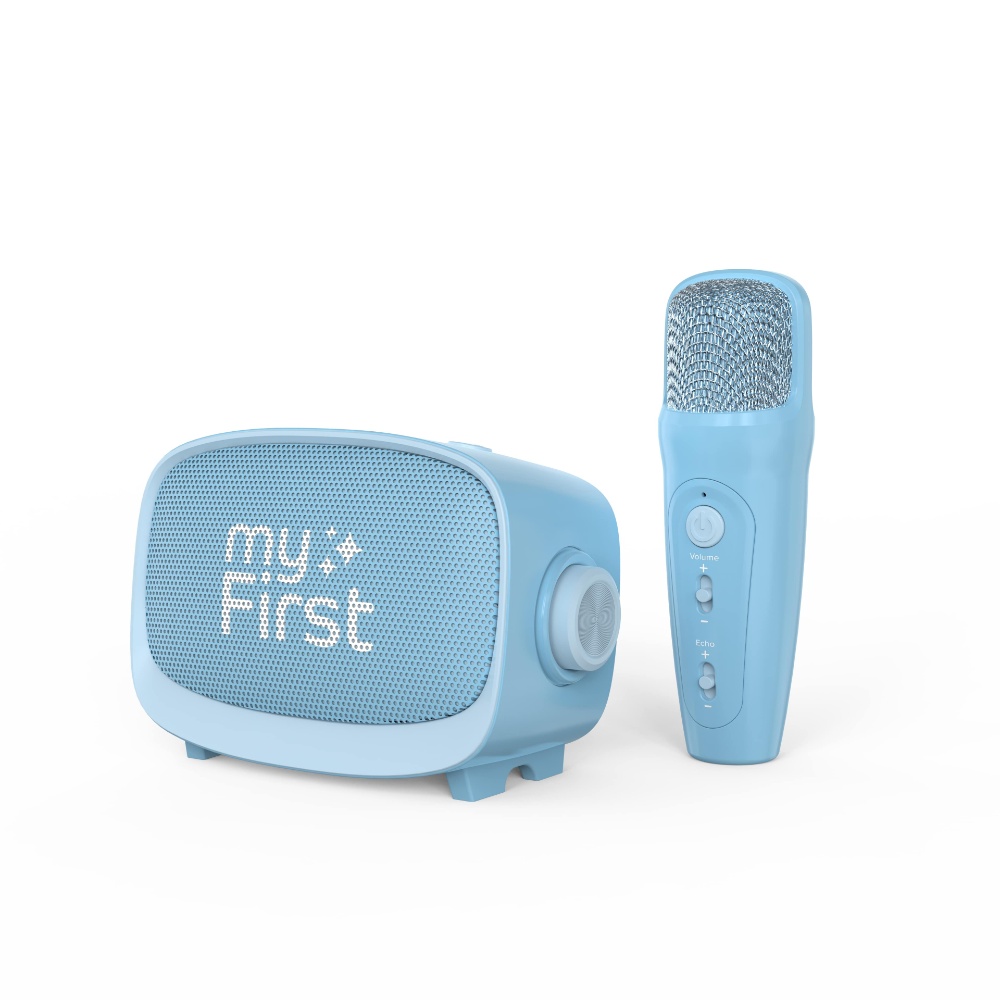MyFirst - Kids Voice Portable Karaoke Machine With Wireless Mic - Blue