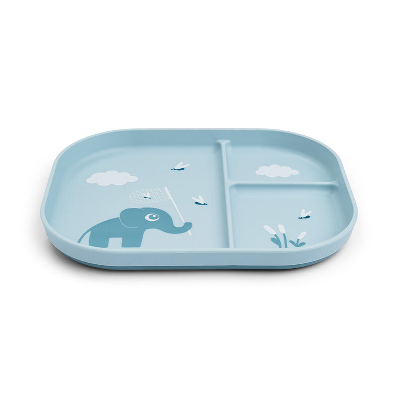 Done By Deer Foodie 3 Compartments Plate - Elphee - Blue