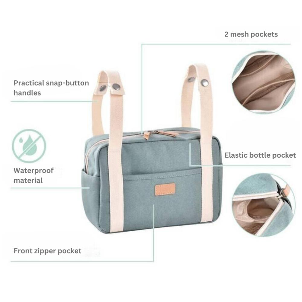 Beaba - Mini Paris Compact Travel Bag - Sage Green