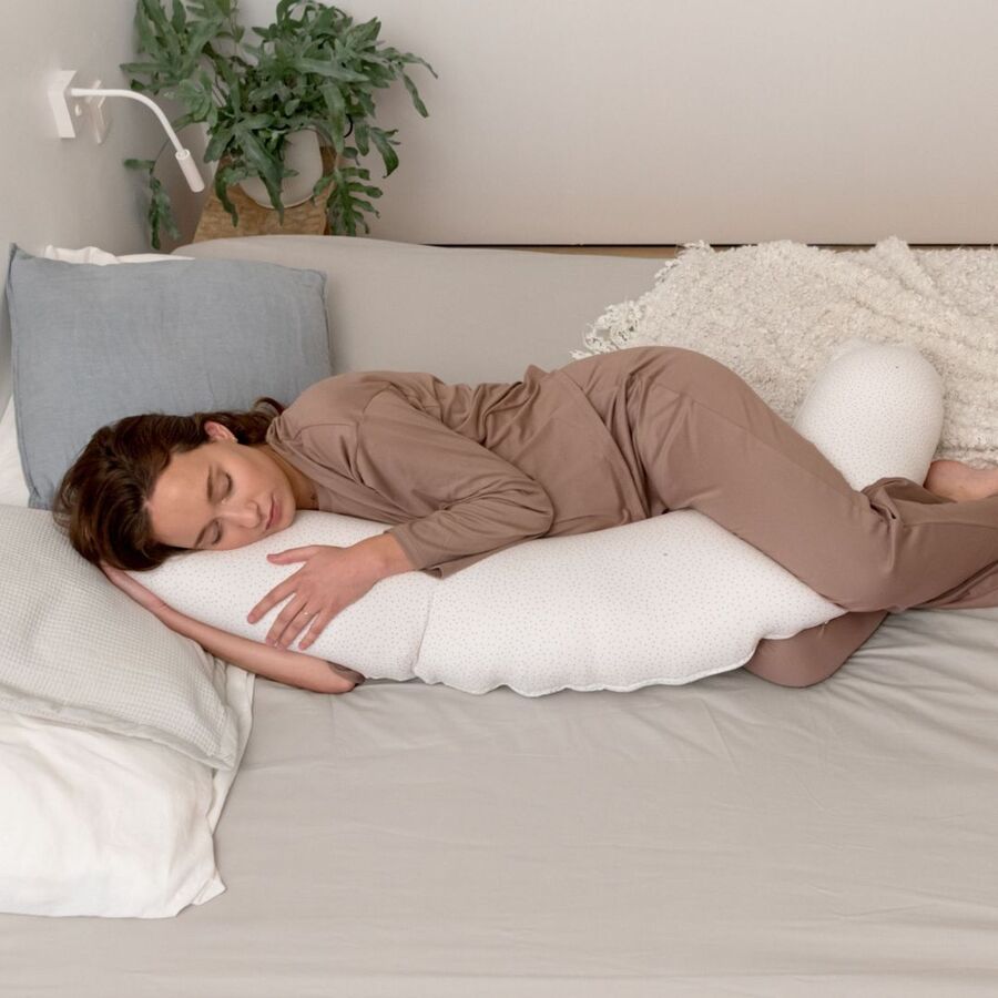 Doomoo - Buddy Maternity Pillow - Silver Dots