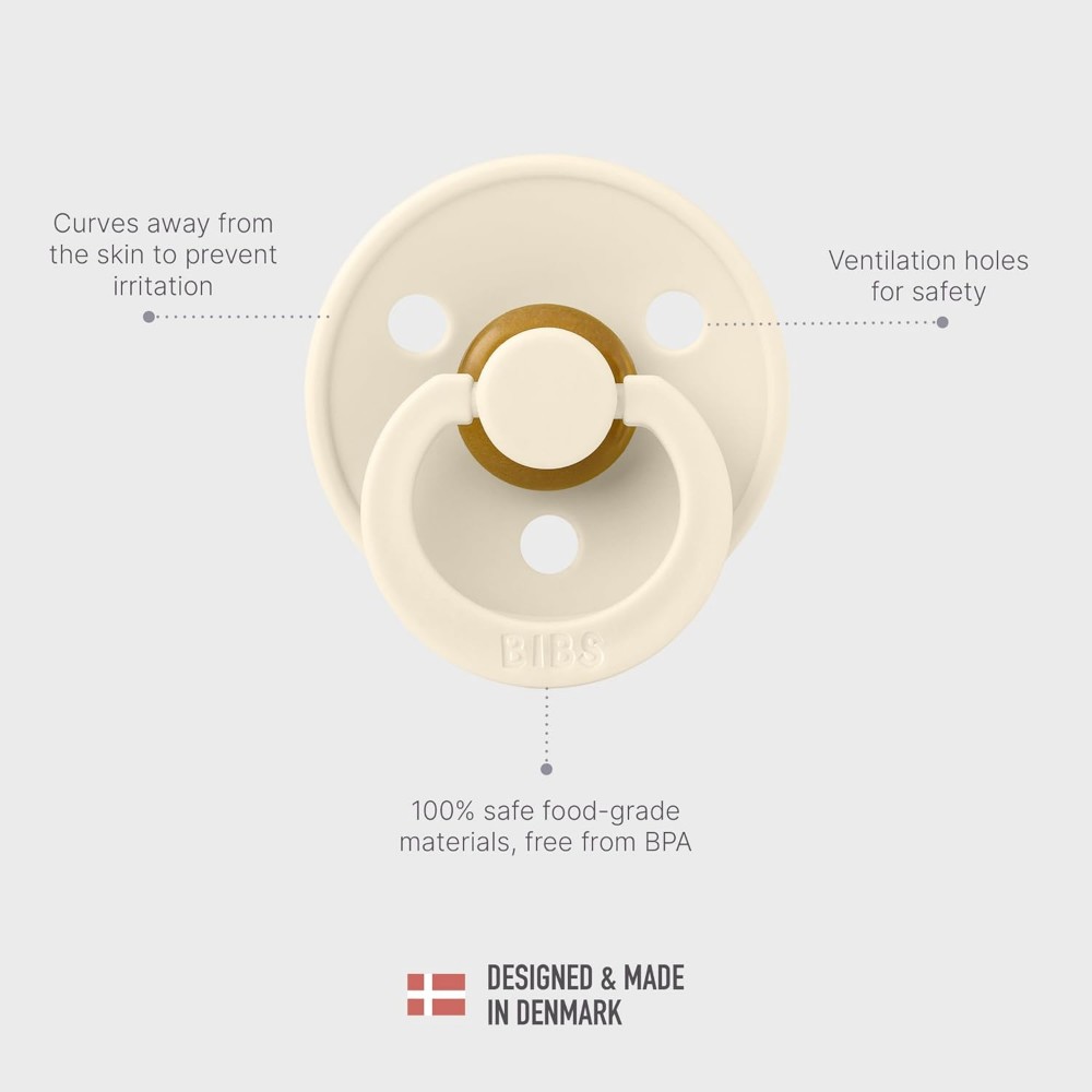 Bibs - Colour Pacifier - Iron/Baby BlueÂ -18M+ - 2pcs - Size 3