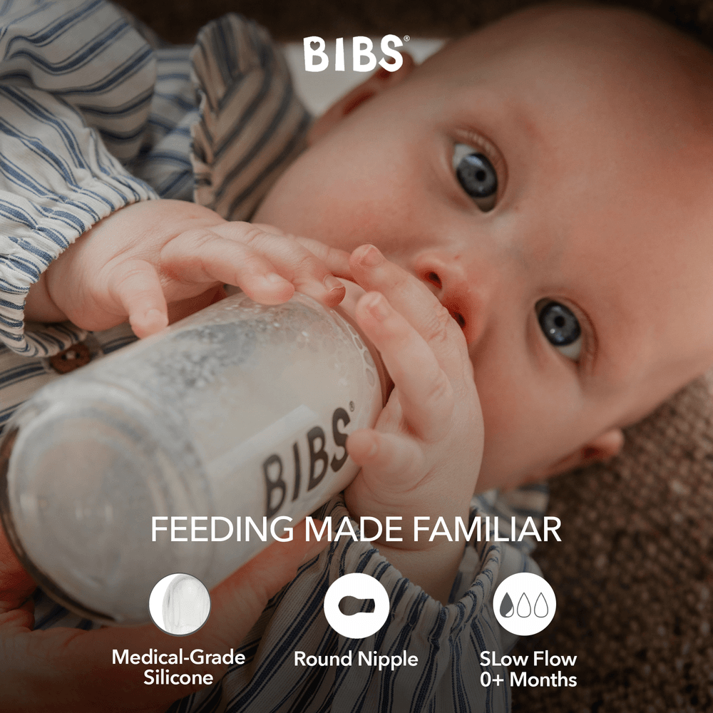 Bibs - Silicone Baby Bottle Nipple Medium Flow Pack of 2 - 3-6M