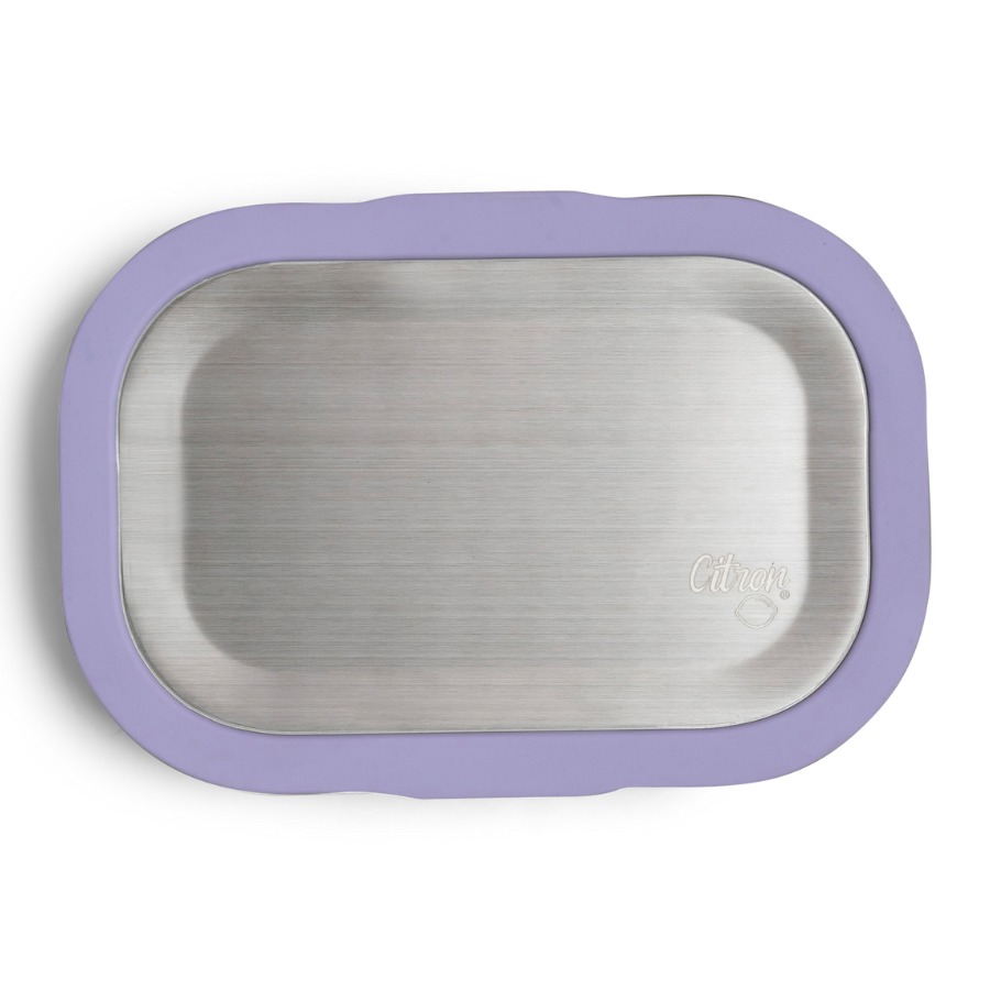 Citron - 2-Compartment Stainless Steel Lunch Box - Purple
