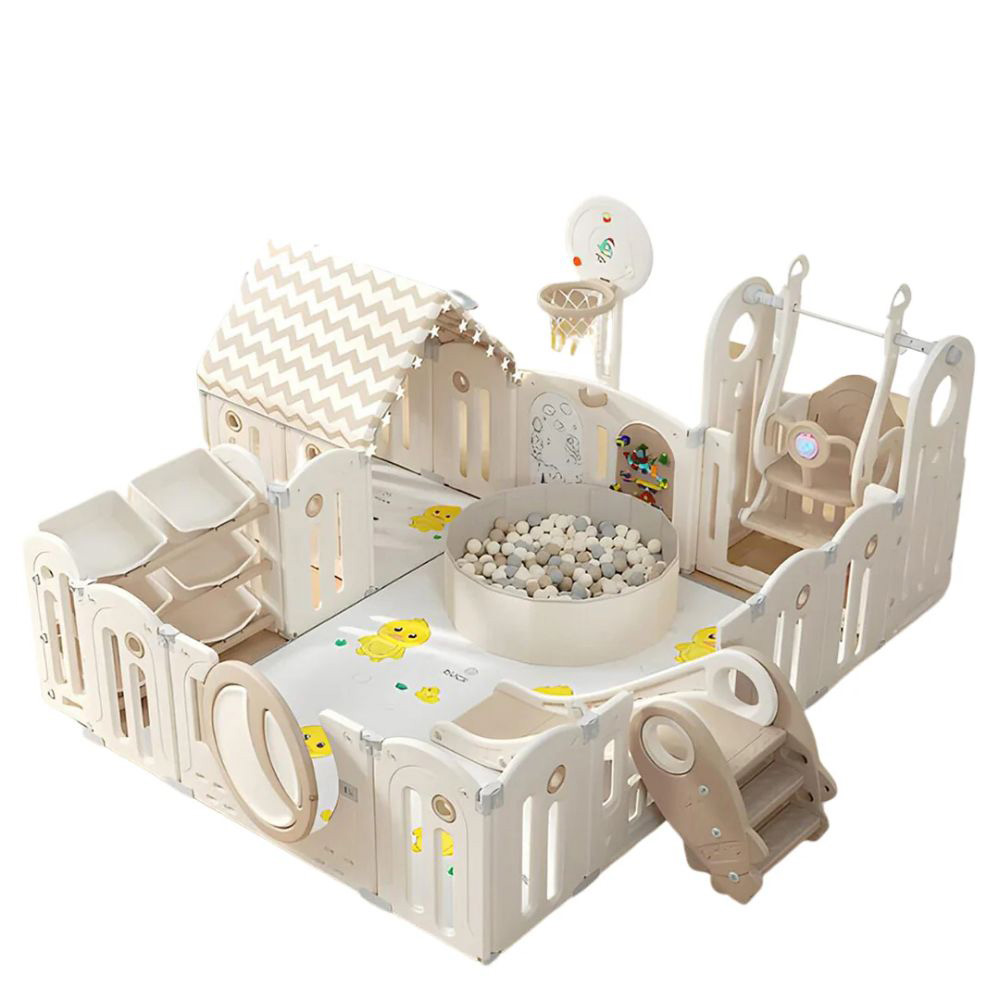 Myts Wonderland Playpen With All In 1 Combo Activities – Cream