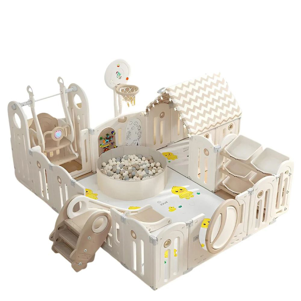 Myts Wonderland Playpen With All In 1 Combo Activities – Cream