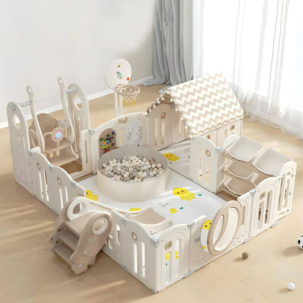 Myts Wonderland Playpen With All In 1 Combo Activities – Cream