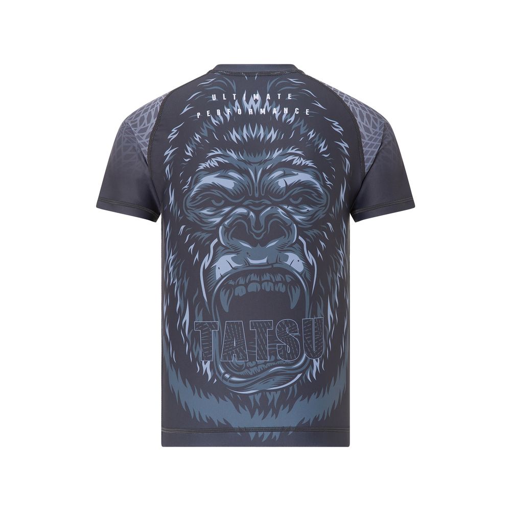 Tatsu Dragon Kid's Gorilla Printed Short Sleeves Rashguard - Grey