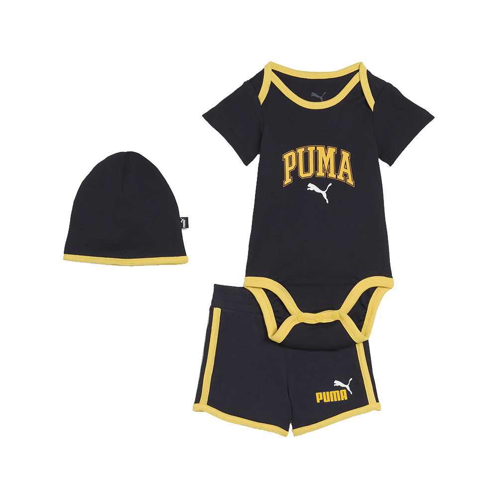Puma - 3pc-Set - Minicats Bodysuit, Shorts & Beanie Cap - Navy