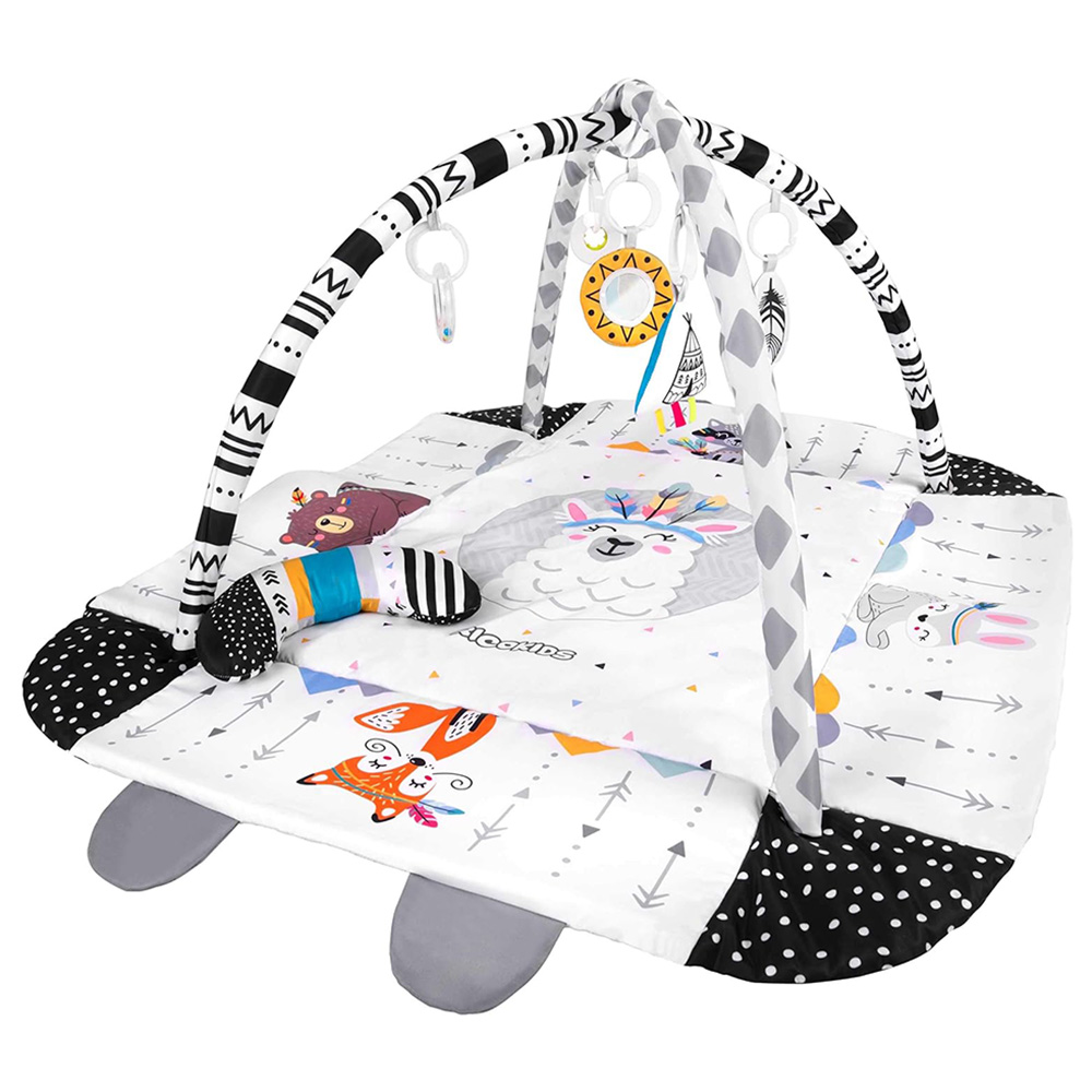 Little Angel Baby Play Mat Activity Gym With Hanging Toys - Grey