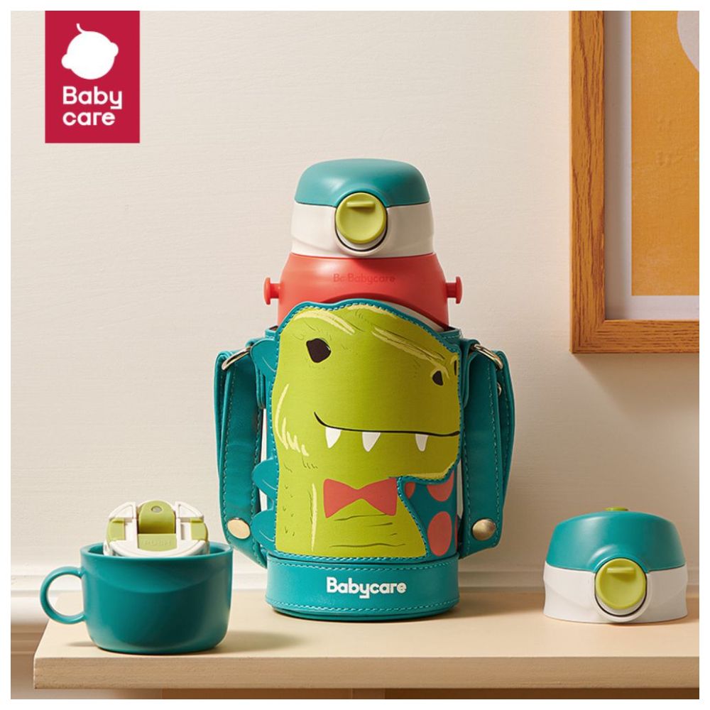 Babycare - 3 - in - 1 Vacuum Bottle With Straw - Dinosaur - 600ml