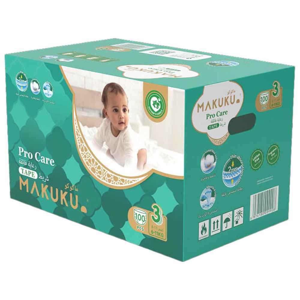 Makuku - Premium Diapers Procare Tape S3 - M - 6-11Kg - 100pcs