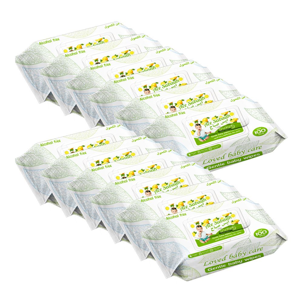 Ace Sabaah - Baby Wipes - Lemon – Pack of 12