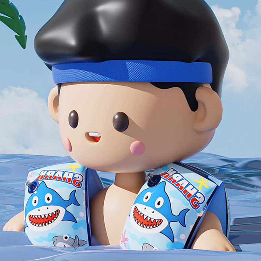 Buddiez - Kids Swim Armband - Shark - Blue